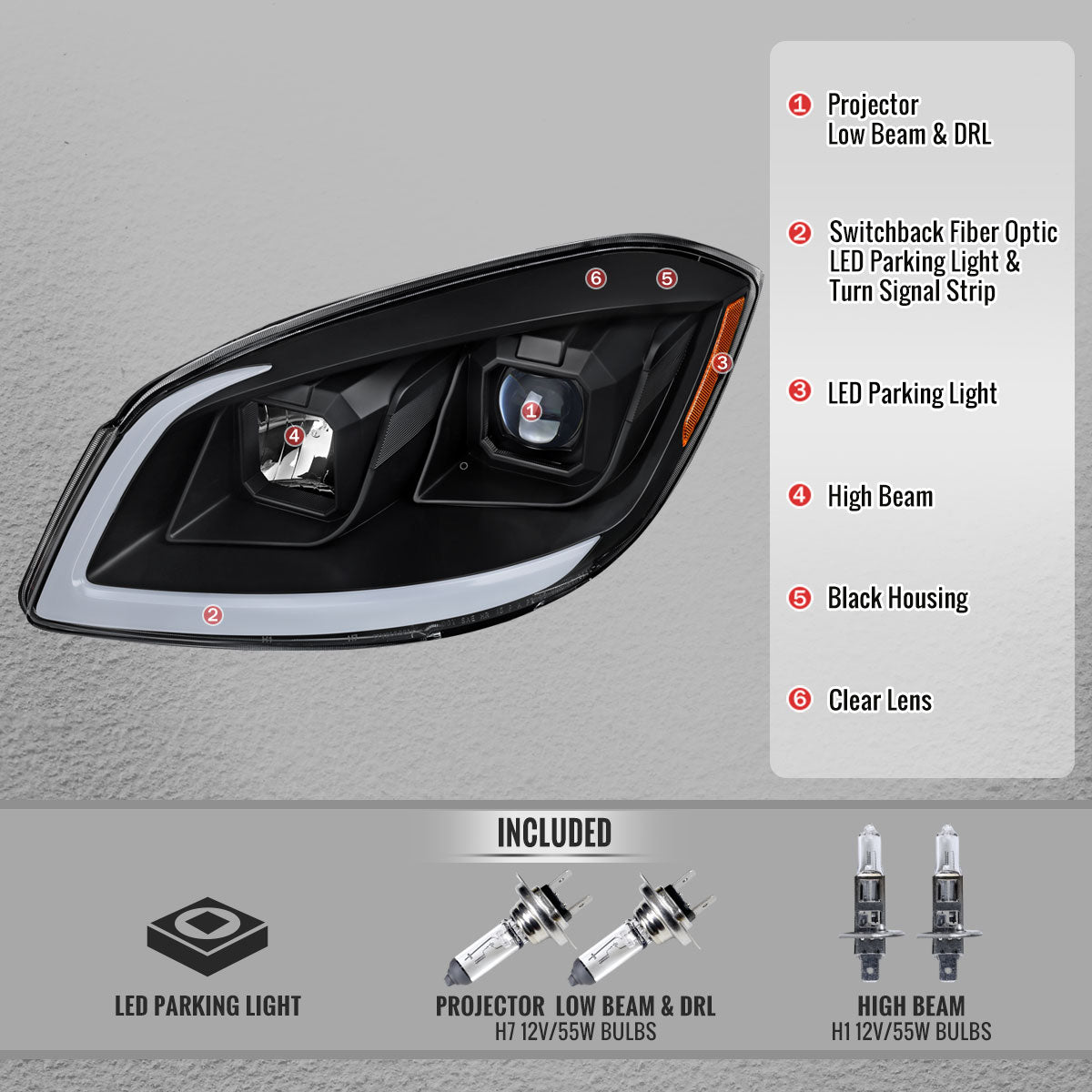 Spec-D 05-10 Cobalt Pontiac G5/Pursuit Headlights LED Bar Matte Black