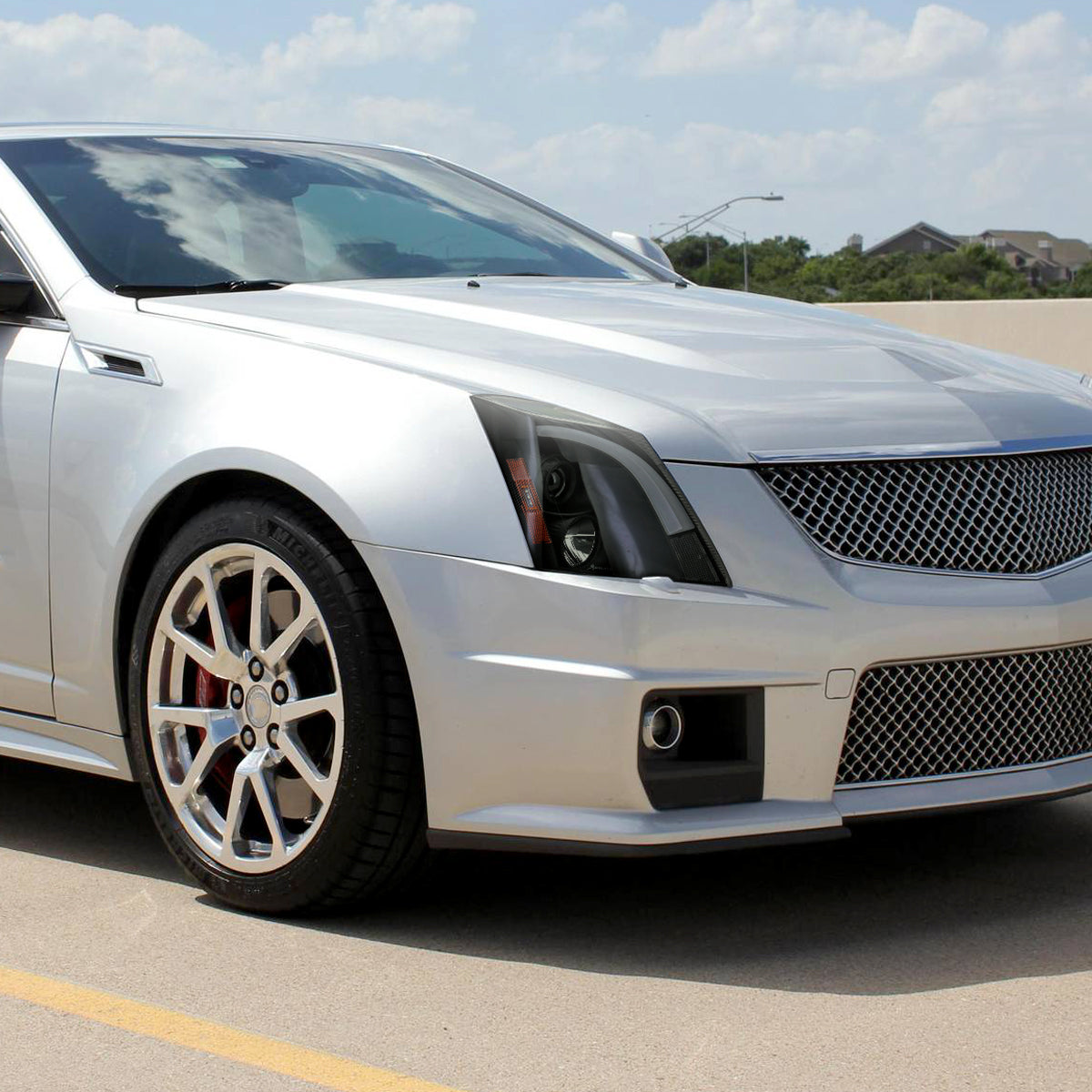Spec-D 08-14 Cadillac CTS Sequential LED Headlights Black/Smoked