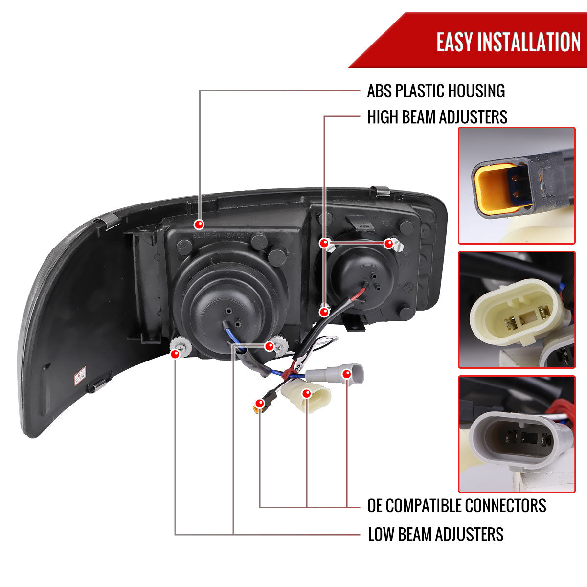 Spec-D 99-06 GMC Sierra/Yukon Headlights Dual Projector Sequential.