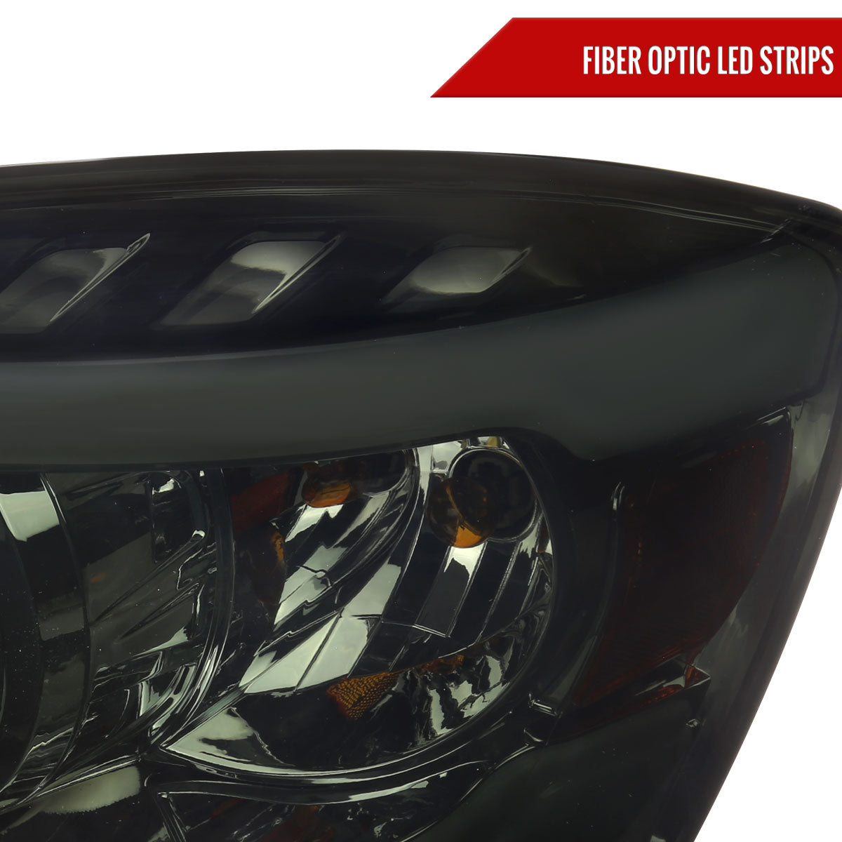 Spec-D 06-08 Ram 1500/06-09 Ram 2500/3500 LED Tube Headlights Smoked