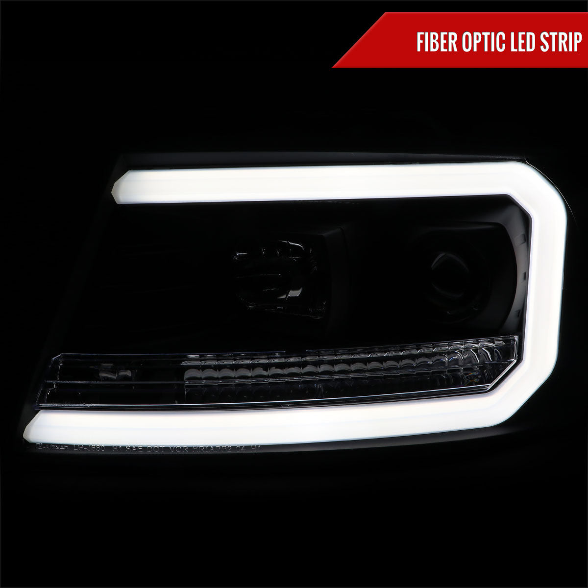 Spec-D 04-08 Ford F150/06-08 Lincoln Mark LT Headlights LED Bar Black