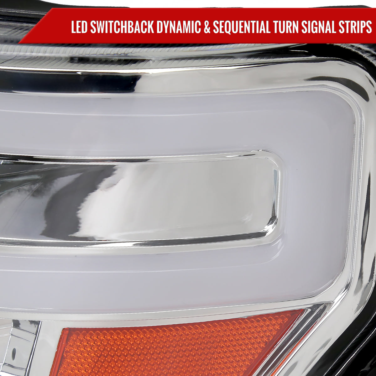 Spec-D 09-14 Ford F-150 Sequential LED Projector Headlights Chrome