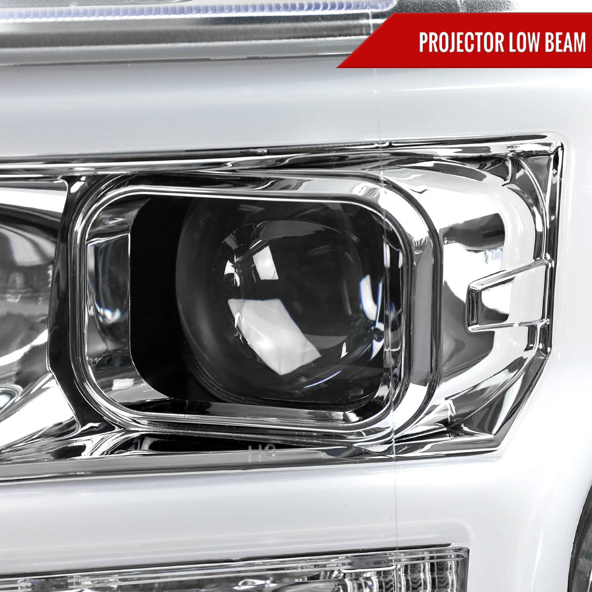 Spec-D 18-20 Ford F-150 Projector Headlights Chrome/Clear.
