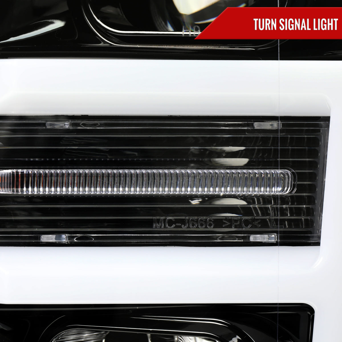 Spec-D 18-20 Ford F-150 LED Projector Headlights Glossy Black