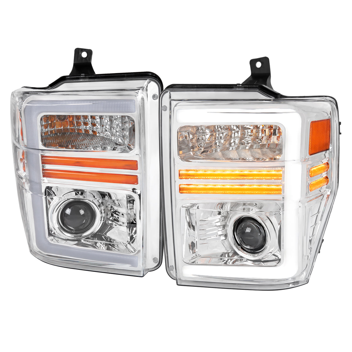 Spec-D 08-10 F250/F350/F450/F550 Super Duty Headlights Sequential