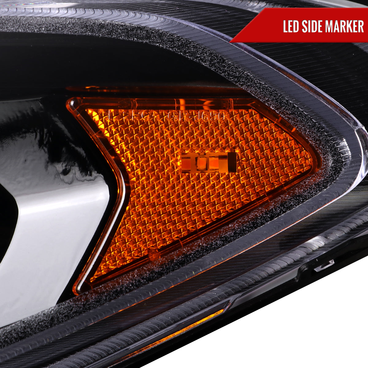 Spec-D 13-16 Ford Fusion Headlights Switchback Sequential Jet Black