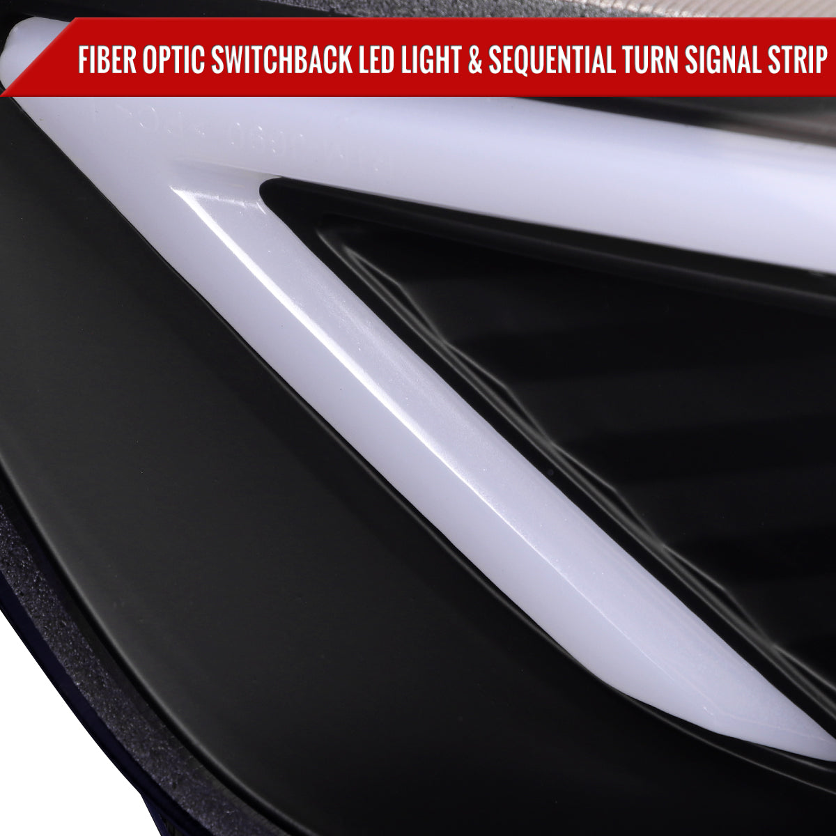 Spec-D 13-16 Ford Fusion Headlights Sequential LED Bar Black/Clear