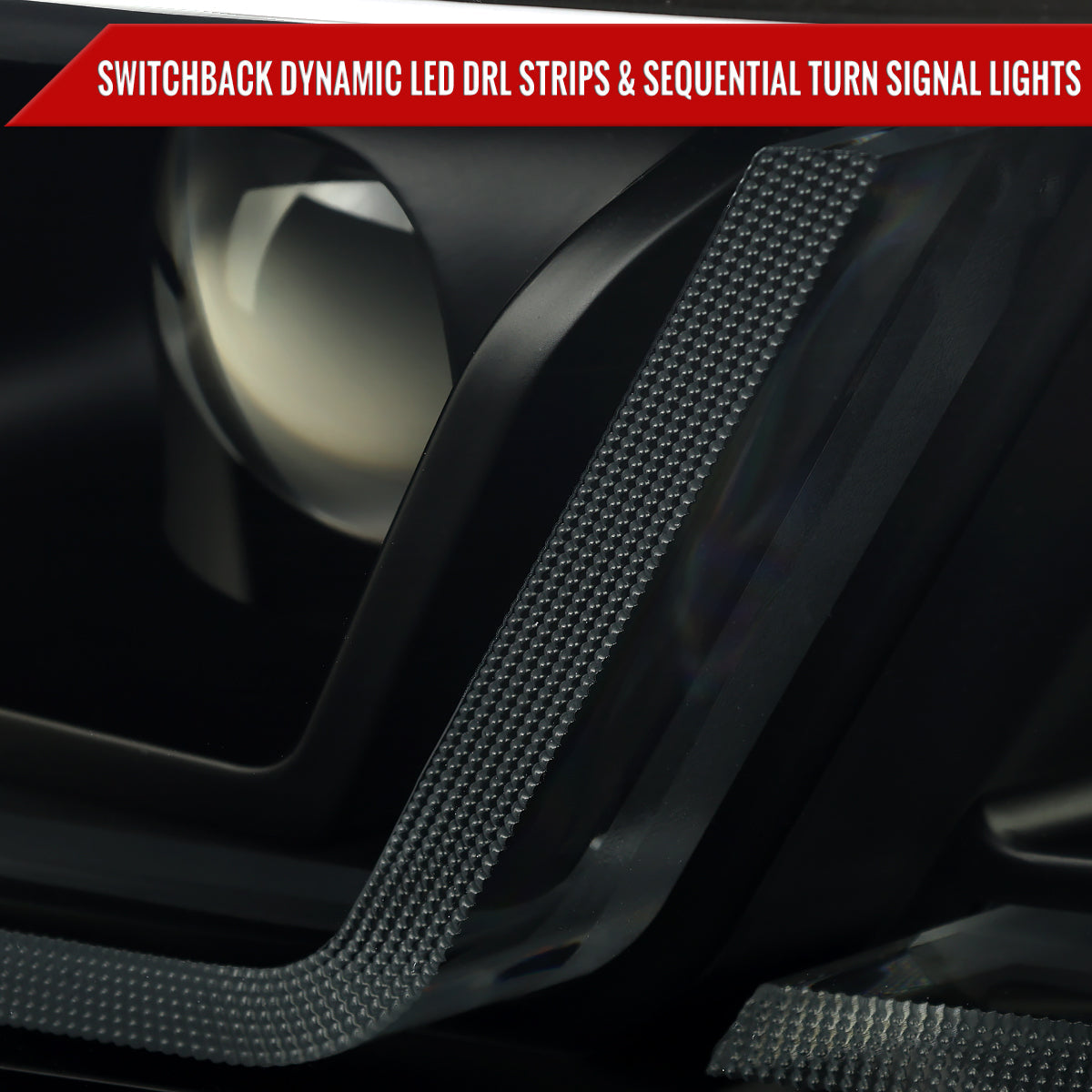 Spec-D 14-20 Chevy Impala Headlights Full DRL SEQ Black/Smoked