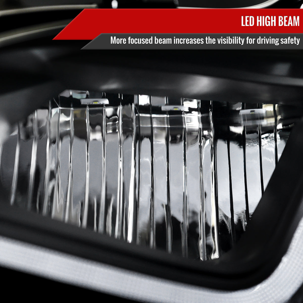 Spec-D 19-24 Chevy Malibu SEQ LED Projector Headlights Black Smoked