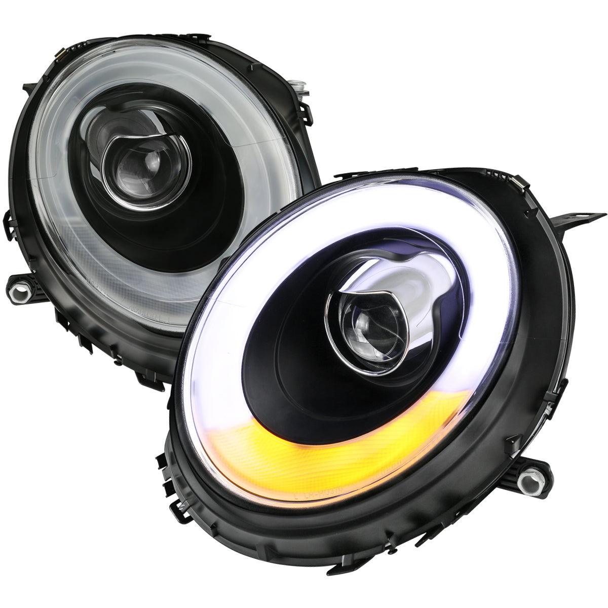 Spec-D 02-08 Mini Cooper Headlights Projector V2 Matte Black
