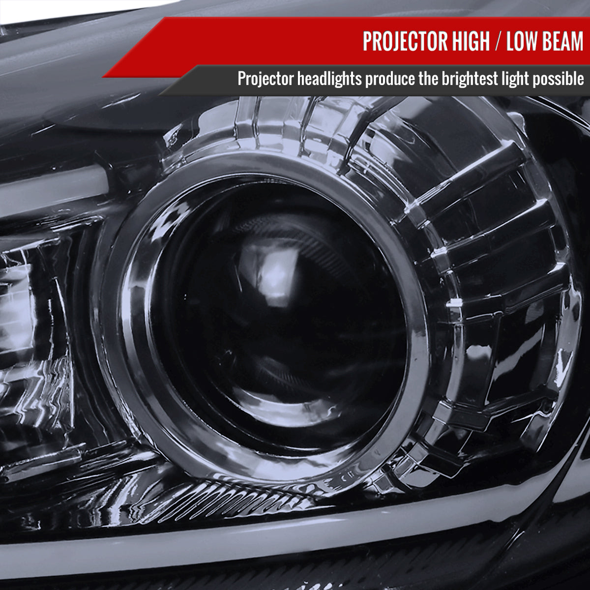 Spec-D 10-13 Mazda 3 Projector Headlights LED Strip GL Black w/Smoked