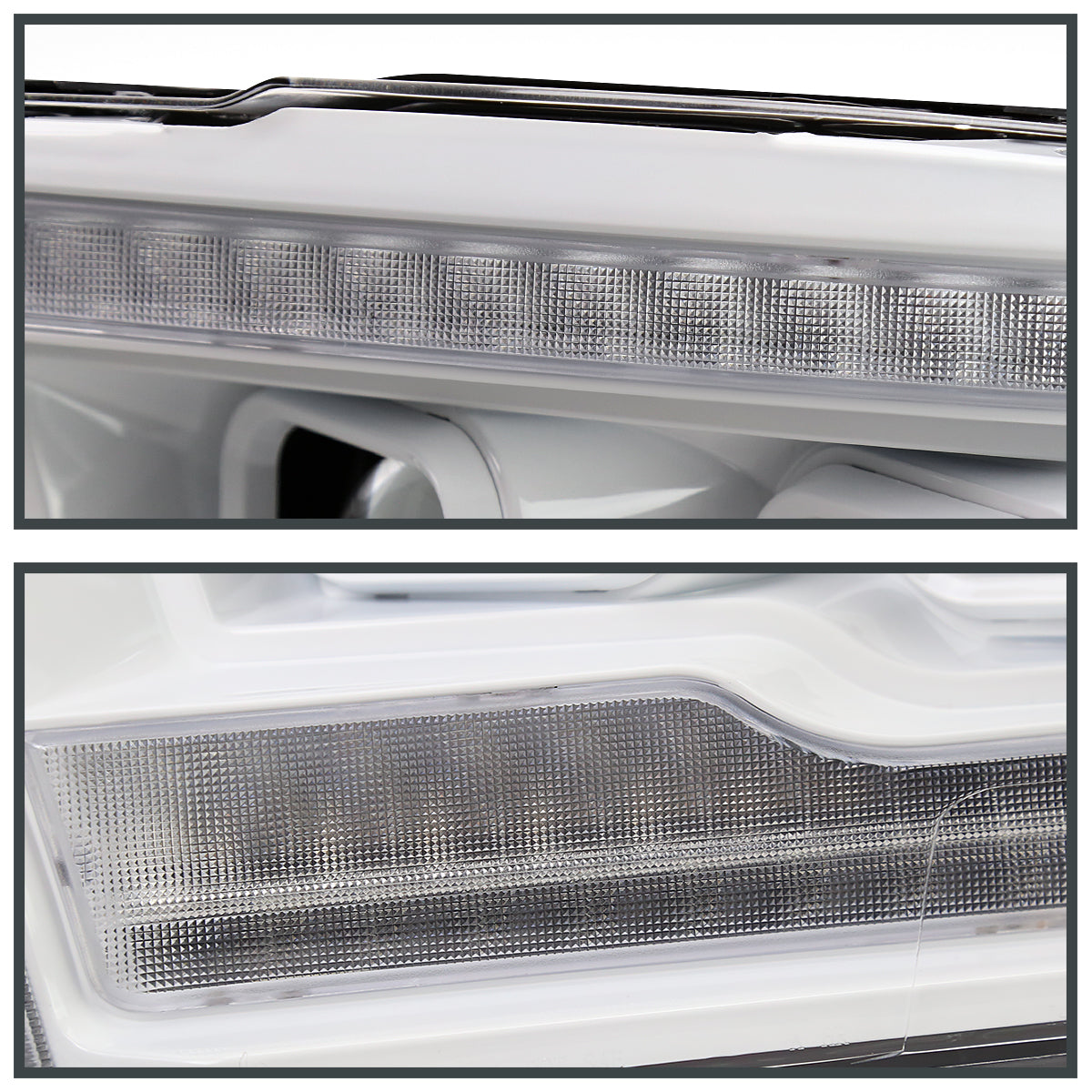 Spec-D 10-18 Ram 1500 2500 3500/19-24 Ram Classic Headlights SEQ White