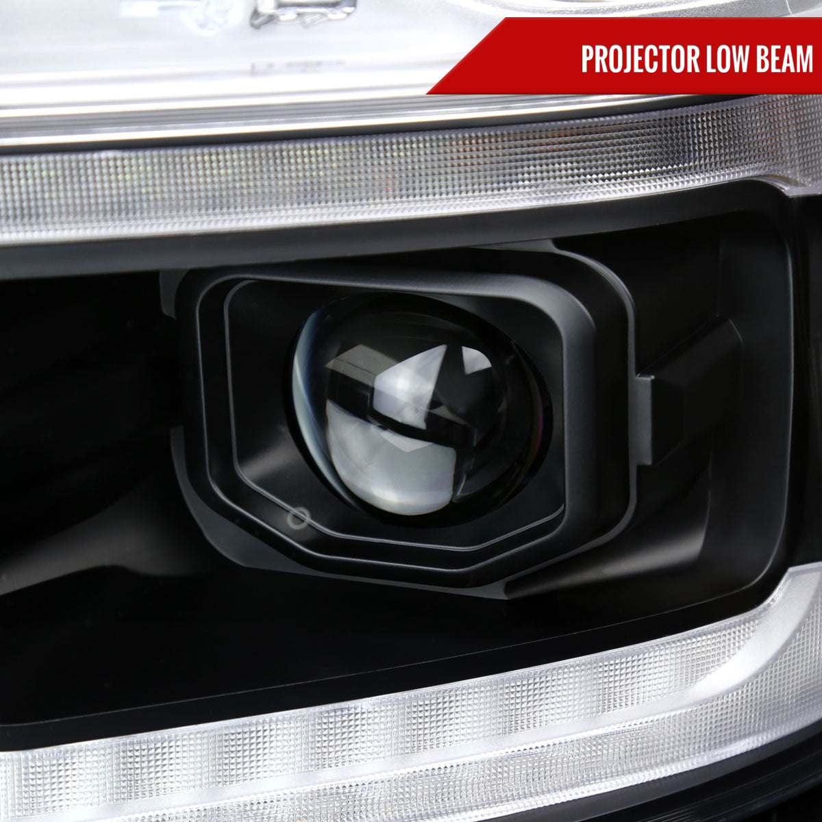 Spec-D 19-24 Ram 1500 Projector Headlights Sequential LED Black