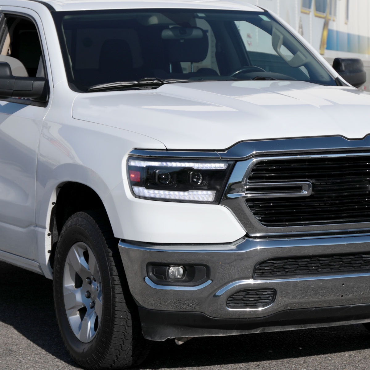Spec-D 19-24 Ram 1500 Projector Headlights Sequential LED Black