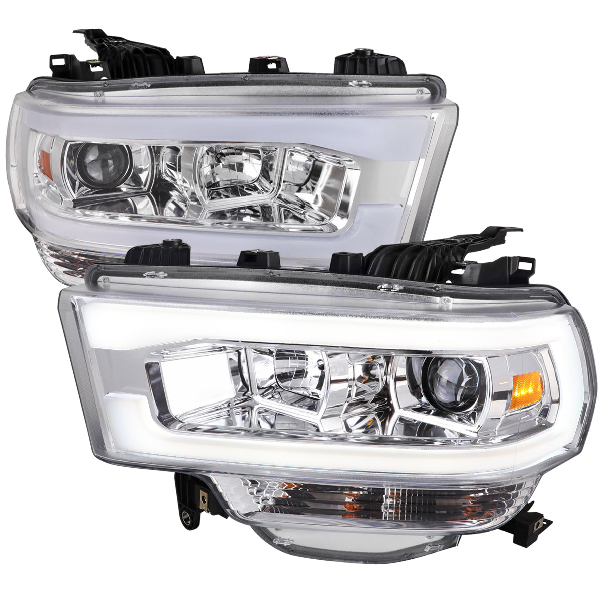 Spec-D 19-24 Ram 2500 3500 4500 5500 Tube Projector Headlights Chrome