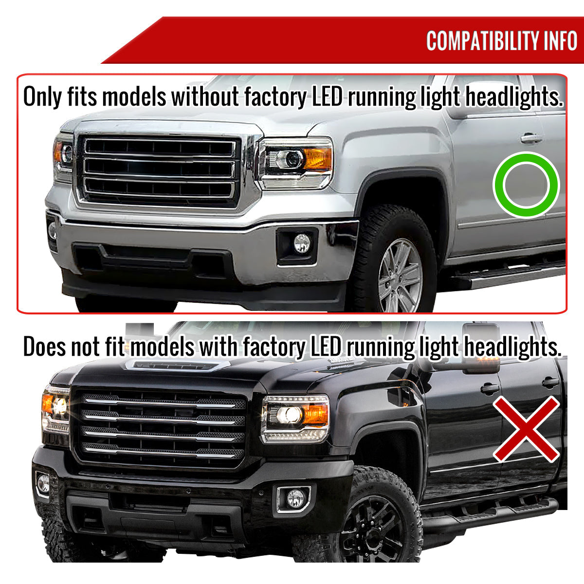 Spec-D 14-19 GMC Sierra Driver Projector Chrome Replacement