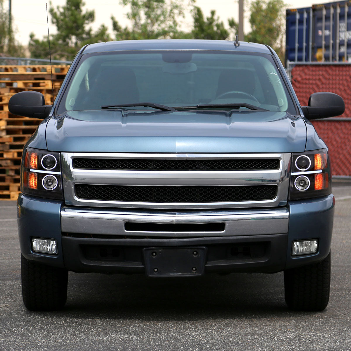 Spec-D 07-13 Silverado Headlights Dual Halo Projector Smoked