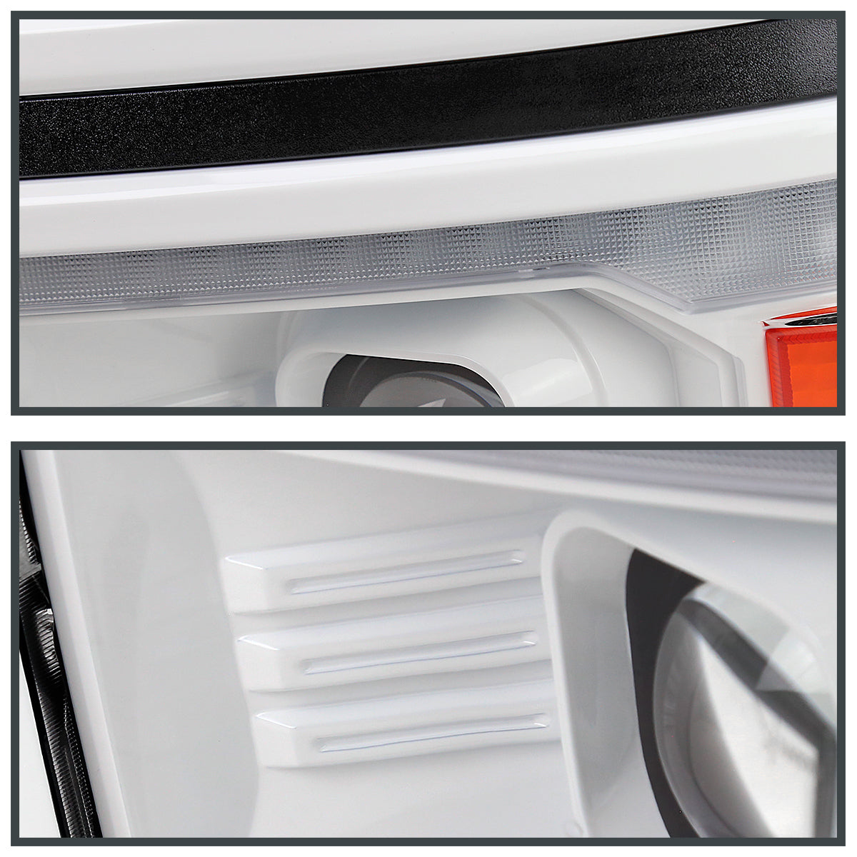 Spec-D 14-15 Silverado 1500 Sequential Headlights White/Black Trim