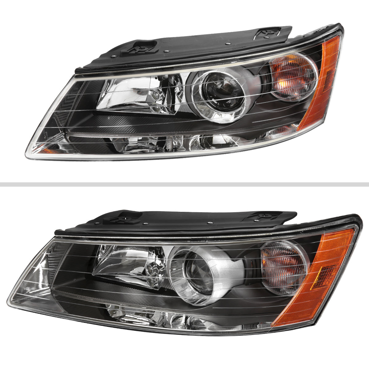 Spec-D 06-08 Hyundai Sonata Projector Headlights Matte Black