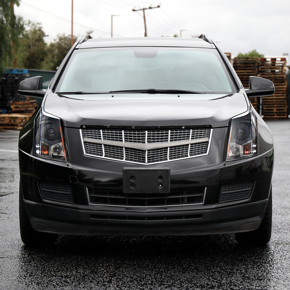 Spec-D 10-16 Cadillac SRX Projector Headlights Halogen Matte Black