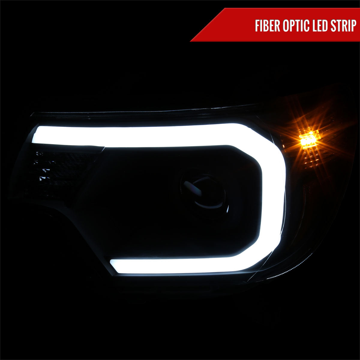 Spec-D 12-15 Tacoma LED Projector Headlights w/ LED Parking Light Blk