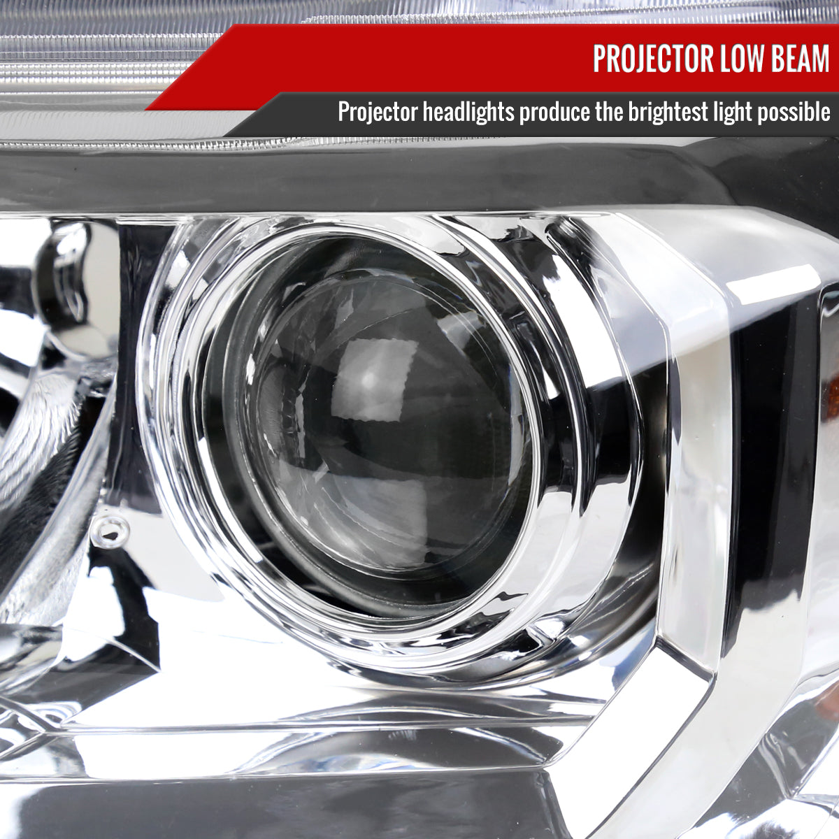 Spec-D 16-23 Toyota Tacoma Driver Replacement Projector Headlight Chrome