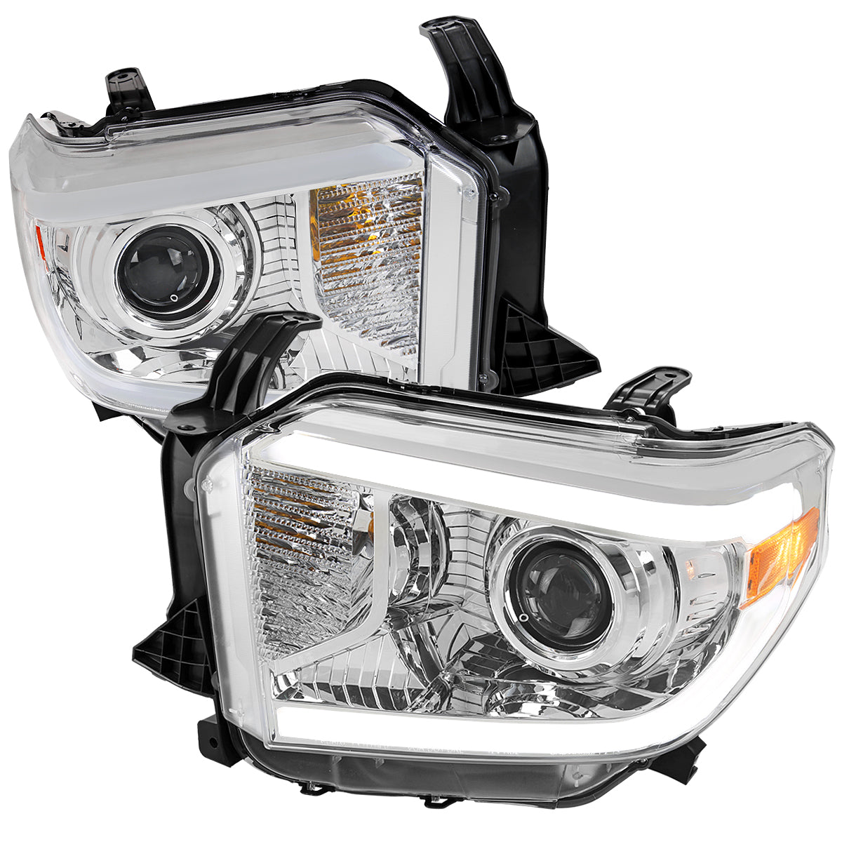 Spec-D 14-21 Tundra Switchback SEQ LED Projector Headlights Chrome