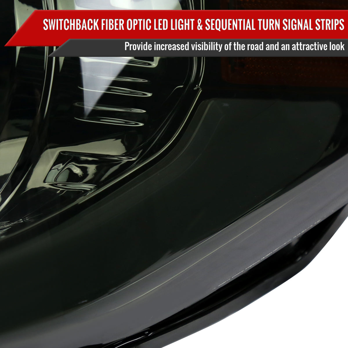 Spec-D 14-21 Tundra SEQ Bar Projector Headlights Chrome/Smoked