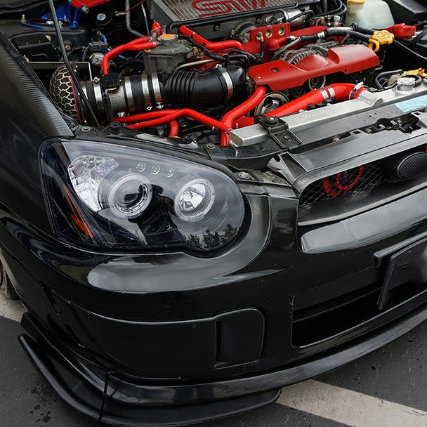 Spec-D 04-05 Subaru Impreza WRX/STI Projector Halo Headlights Black/Smoked