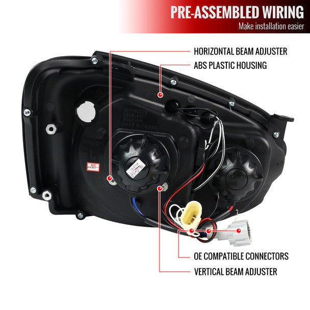 Spec-D 04-05 Subaru Impreza WRX/STI Projector Halo Headlights Black/Smoked