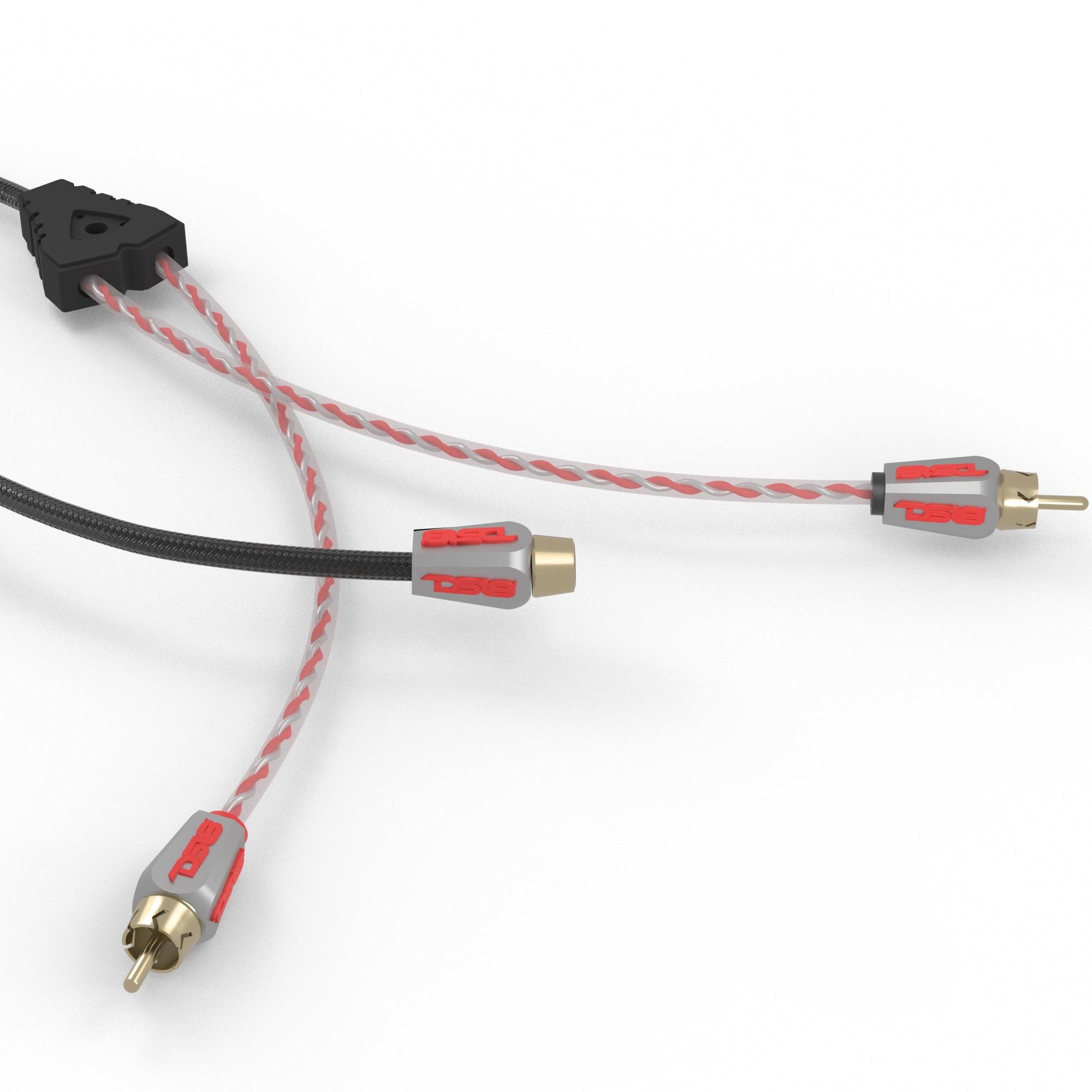 Level 3 100% OFC RCA Y Connector 1 Female to 2 Male Black + Red Kit