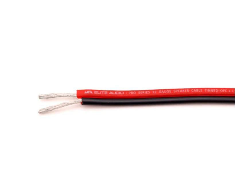 Elite Audio EA-PRO-8G-PWR(FS) 100% OFC Tinned Copper 12 Gauge Speaker Wire 200ft | True Gauge | Elite Audio