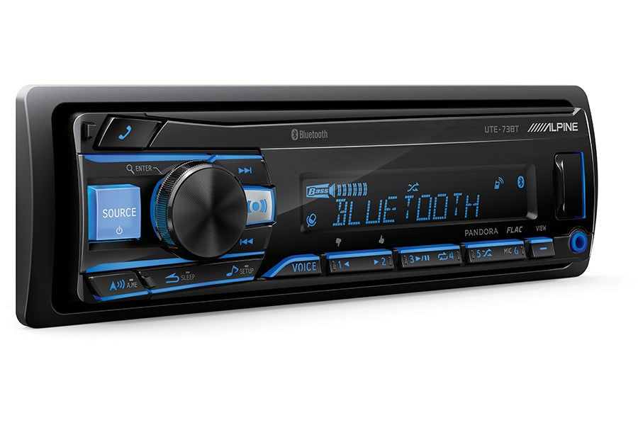 Alpine UTE-73BT Bluetooth Receiver (No CD), and Two Pairs of 43CSC654 6.5