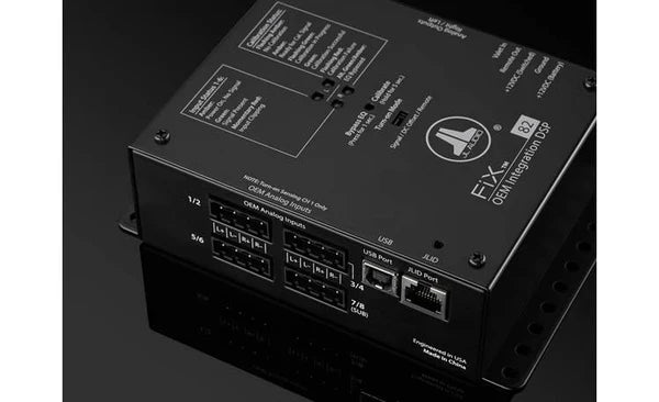 JL Audio FiX™ 82 Digital Signal Processor DSP for adding amps and speakers to a factory system — 2 outputs