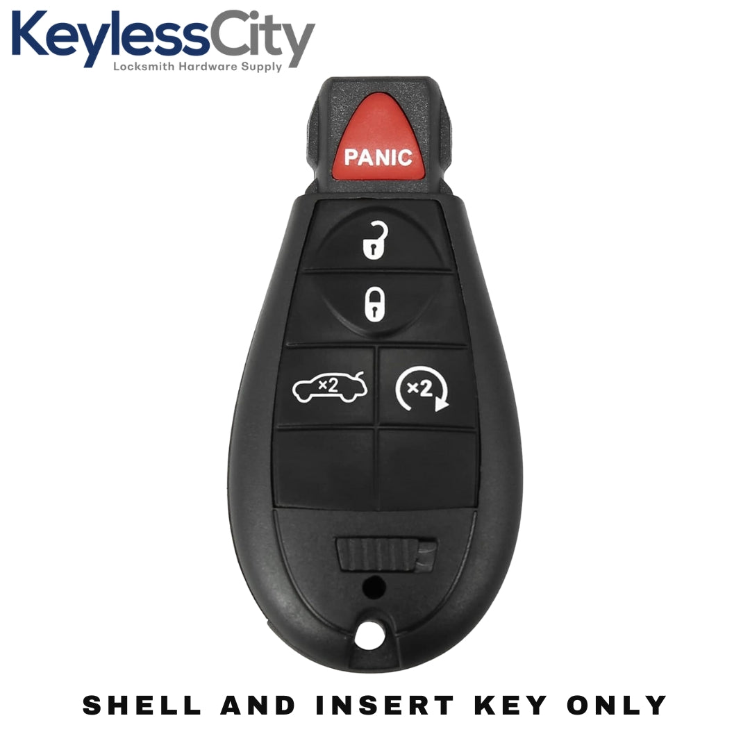 2008-2019 Chrysler Dodge Jeep VW 5-Button Fobik Key SHELL For IYZ-C01C (AFTERMARKET)