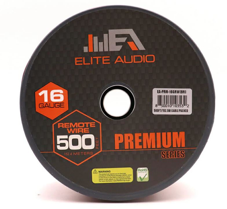 Elite Audio EA-PRM-16GRW(BLK) CCA 16 Gauge Remote Wire 500ft | Elite Audio