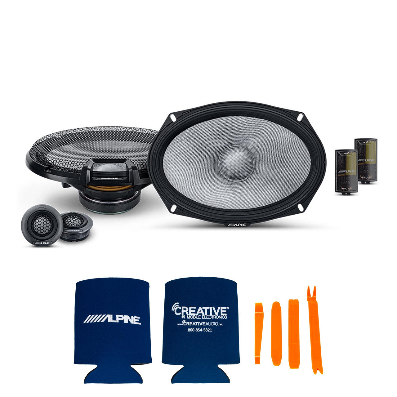 Alpine R2 Speaker Bundle -Two Pairs of R2-S69C 6x9