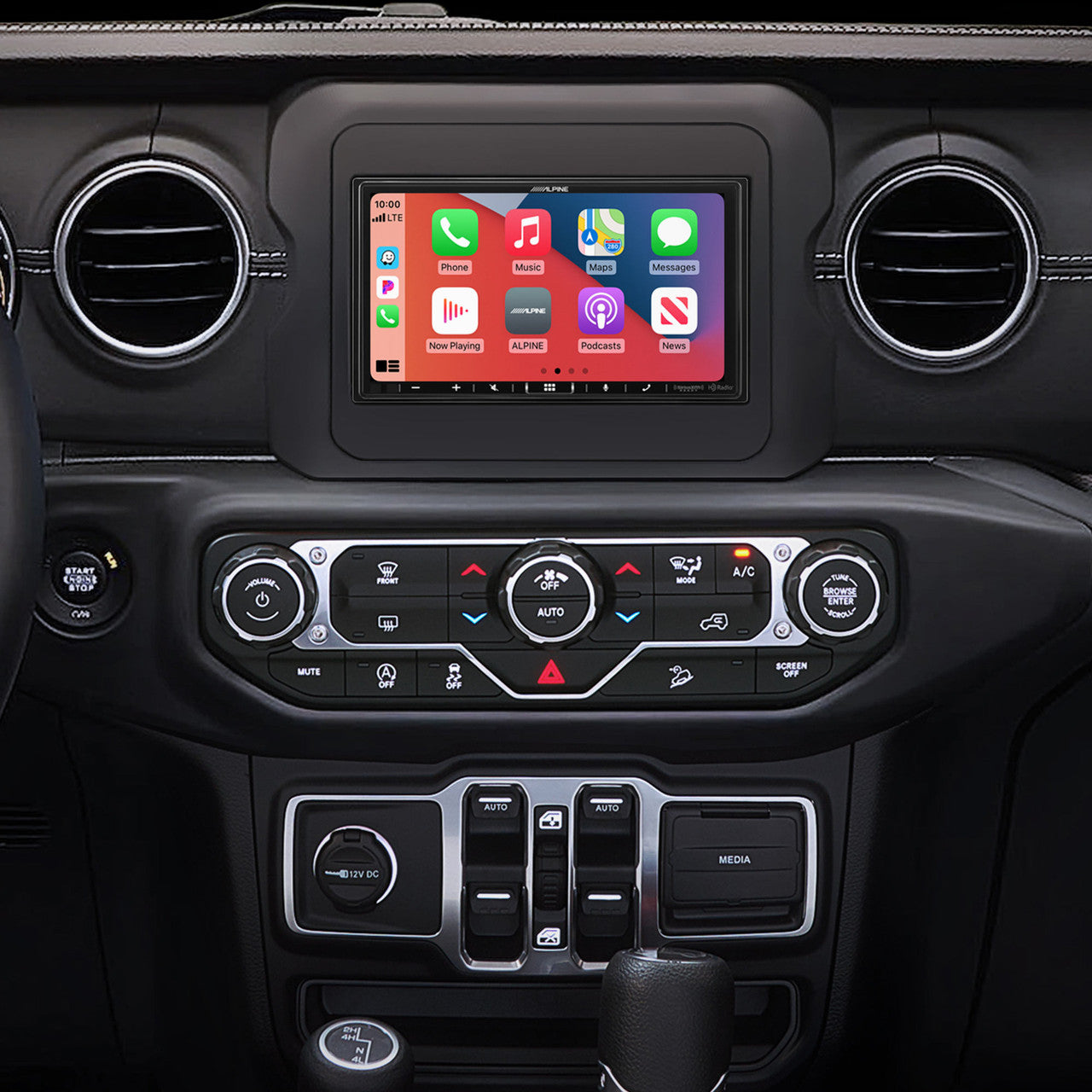 Alpine i407-WRA-JL 7in In-Dash Digital Receiver w/ SPV-65-JLT & Power Pack Bundle for 18 - Up Wrangler