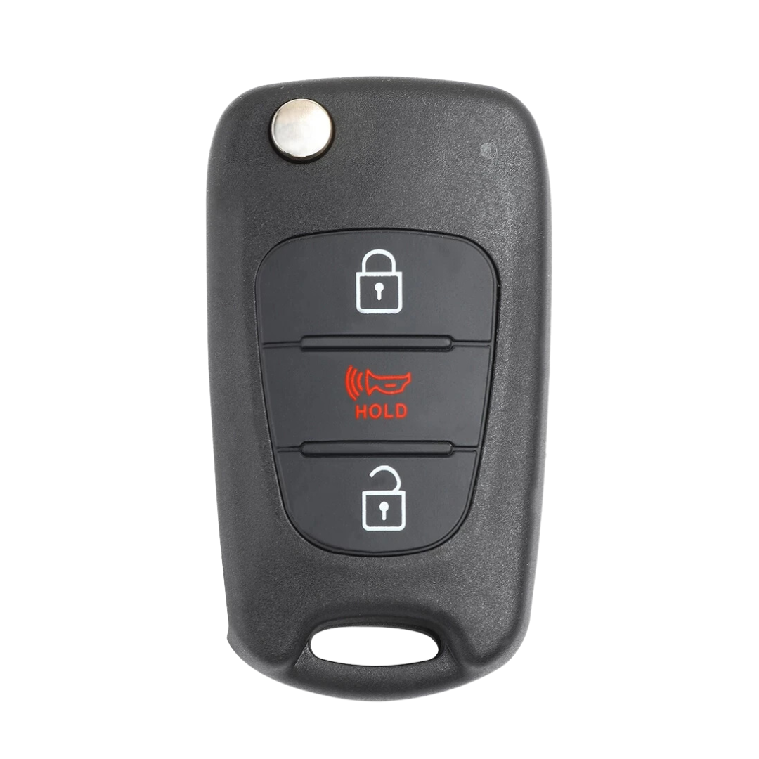 2010-2013 Kia Soul / 3-Button Flip Key / PN: 95430-2K340 / NY0SEKSAM11ATX (AM F/L) (AFTERMARKET)