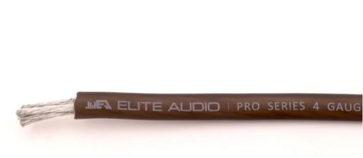Elite Audio EA-PRO-4G-GND 100% OFC Tinned Copper 4 Gauge Ground Wire 100ft | True Gauge | Elite Audio