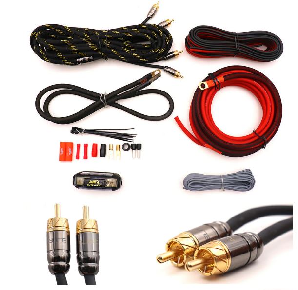 Elite Audio 8 Gauge Amp Kit Pro Series 100% OFC Copper True Gauge Complete Amplifier Wiring Kit