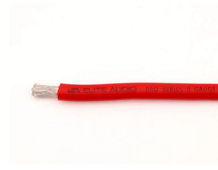 Elite Audio EA-PRO-0GPWR 100% OFC Tinned Copper 0 Gauge Power Wire 50ft | True Gauge | Elite Audio