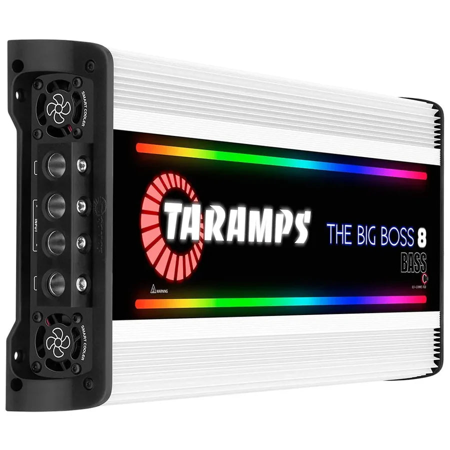 Taramps Big Boss 8 | 8000W RMS Monoblock Amplifier 0.5-Ohm~2-Ohm 8000W RMS Smart 1-Channel Monoblock Car Amplifier