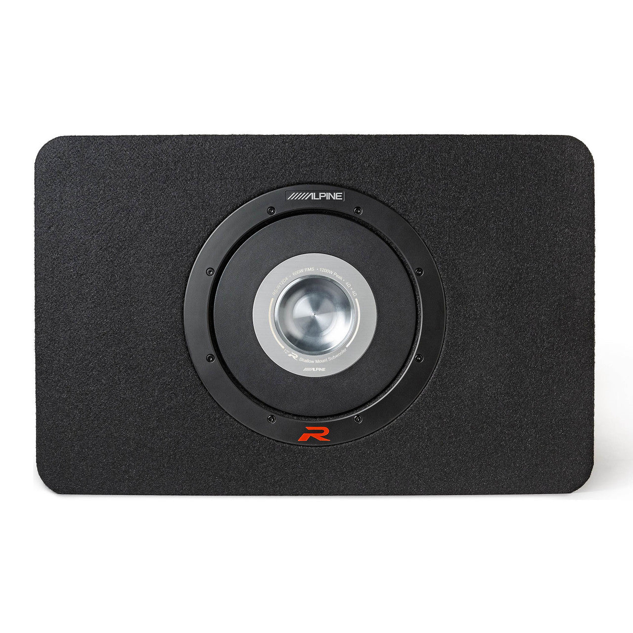 Alpine S2-A60M S-Series Class-D Amp w/ Rux & RS-SB12 Single 12” R-Series Shallow Preloaded Subwoofer Enclosure