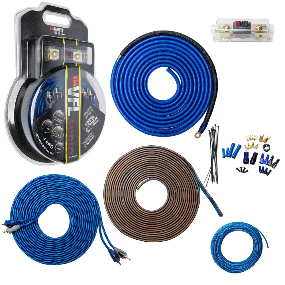 American Bass VFL 4 Gauge 100% OFC Amplifier Kit