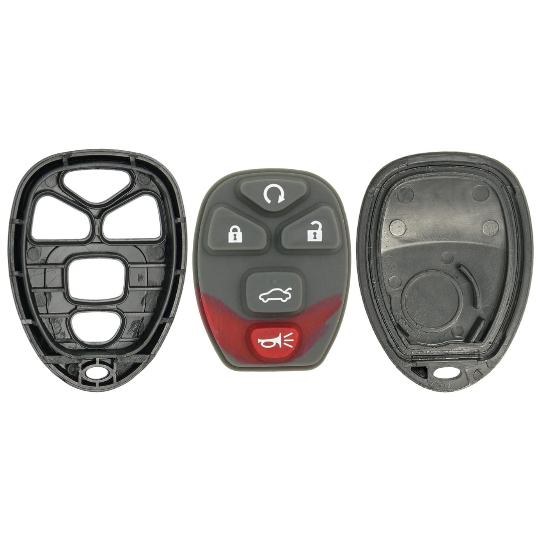 2007-2017 GM / 4-Button Keyless Entry Remote SHELL / PN: 22936098 / OUC60270 / Black (AFTERMARKET)