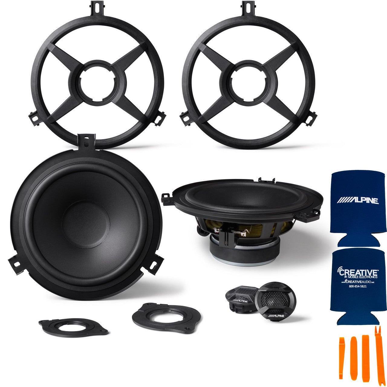Alpine SPV-65X-WRA Front and Rear JK Speaker Upgrade Kit