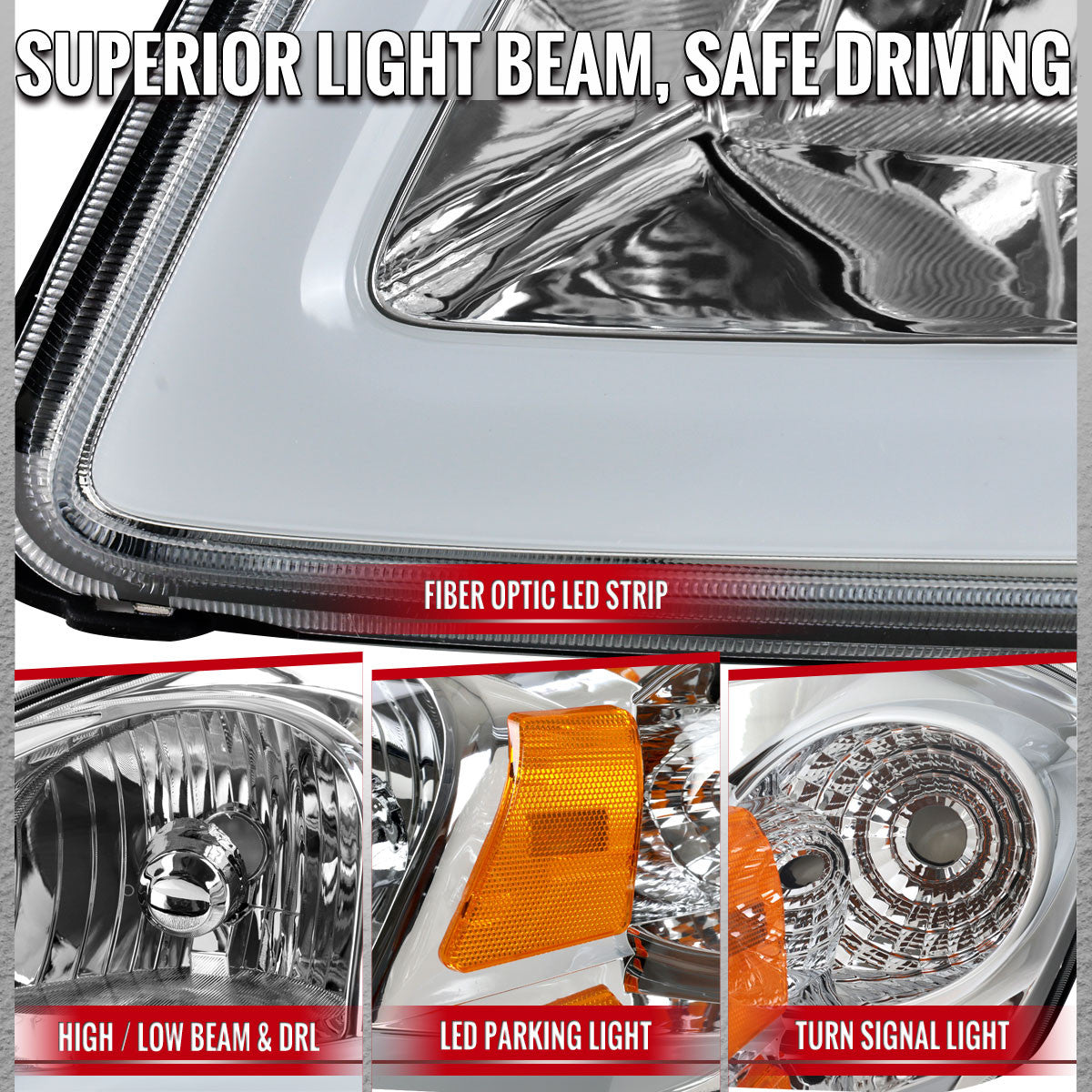 Spec-D 05-10 Chevrolet Cobalt Headlight Chrome OEM style