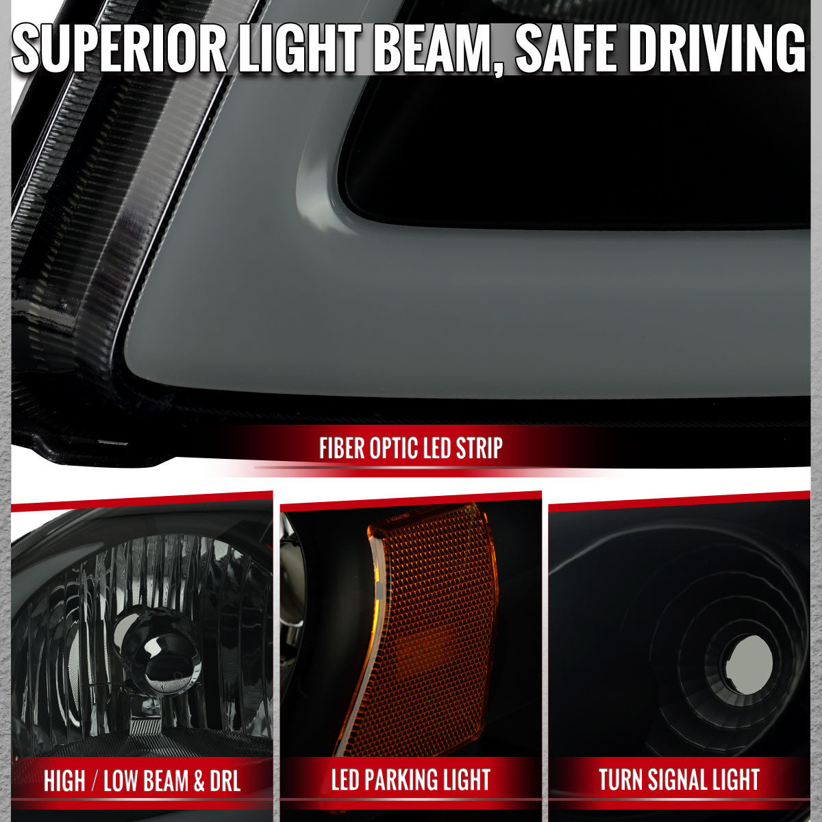 Spec-D 05-10 Chevrolet Cobalt Headlight Black/Smoked OEM style