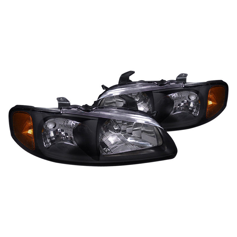 Spec-D 00-03 Nissan Sentra Crystal Headlights Matte Black/Clear
